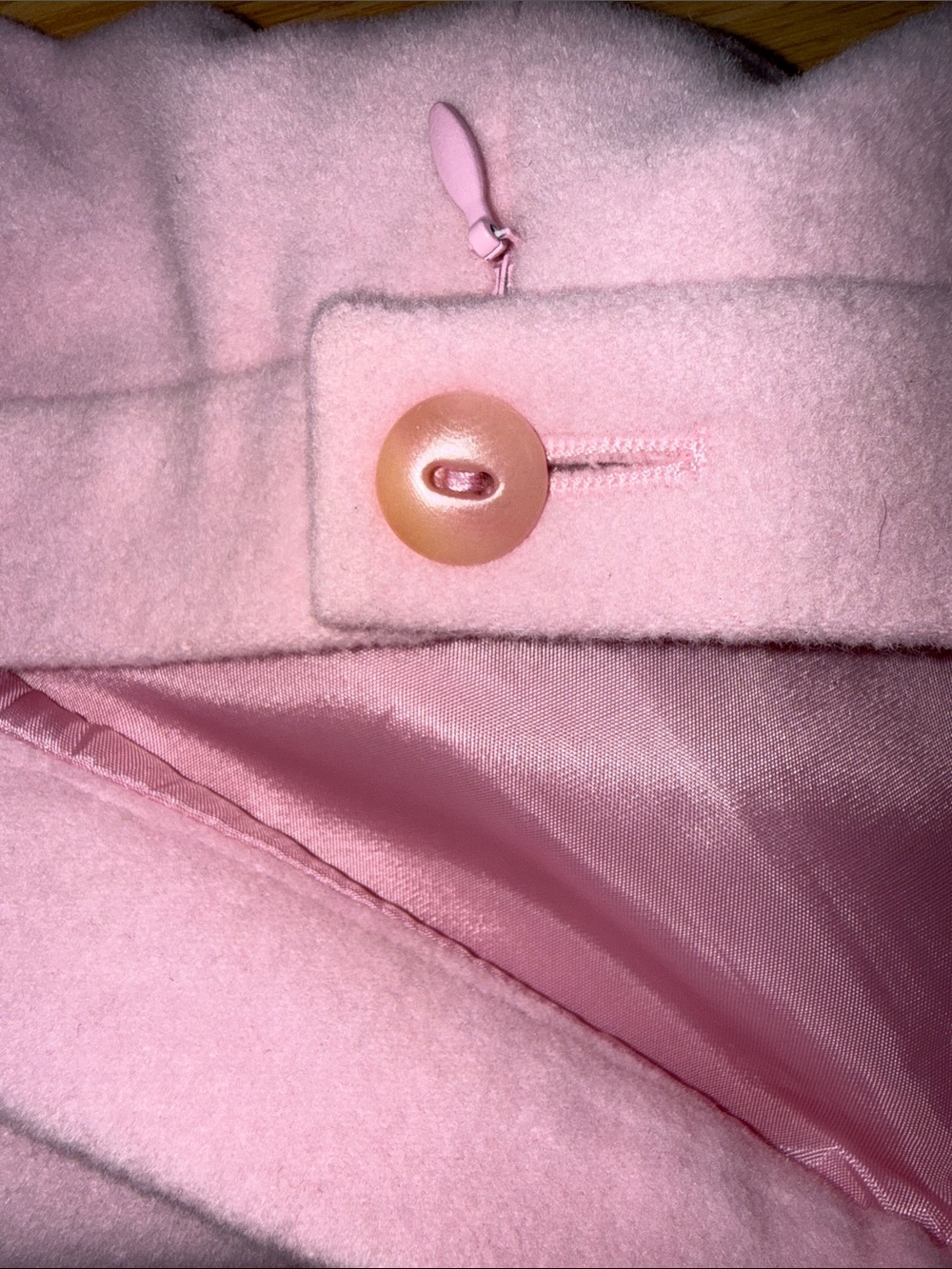 Vintage Escada Margaretha Ley Pink Pencil Skirt Wool Cashgora 1980 size 40 US 8 - Picture 4 of 13